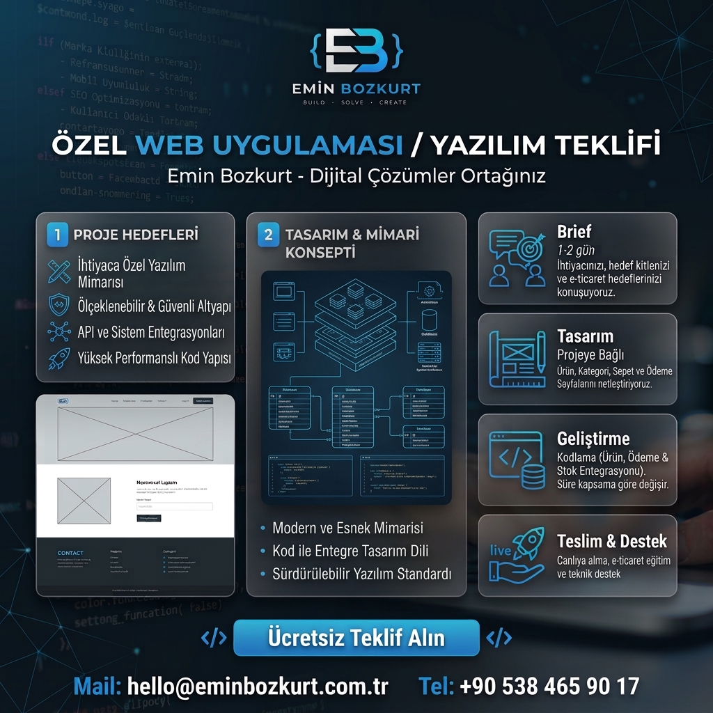 Özel Web Uygulaması / Yazılım