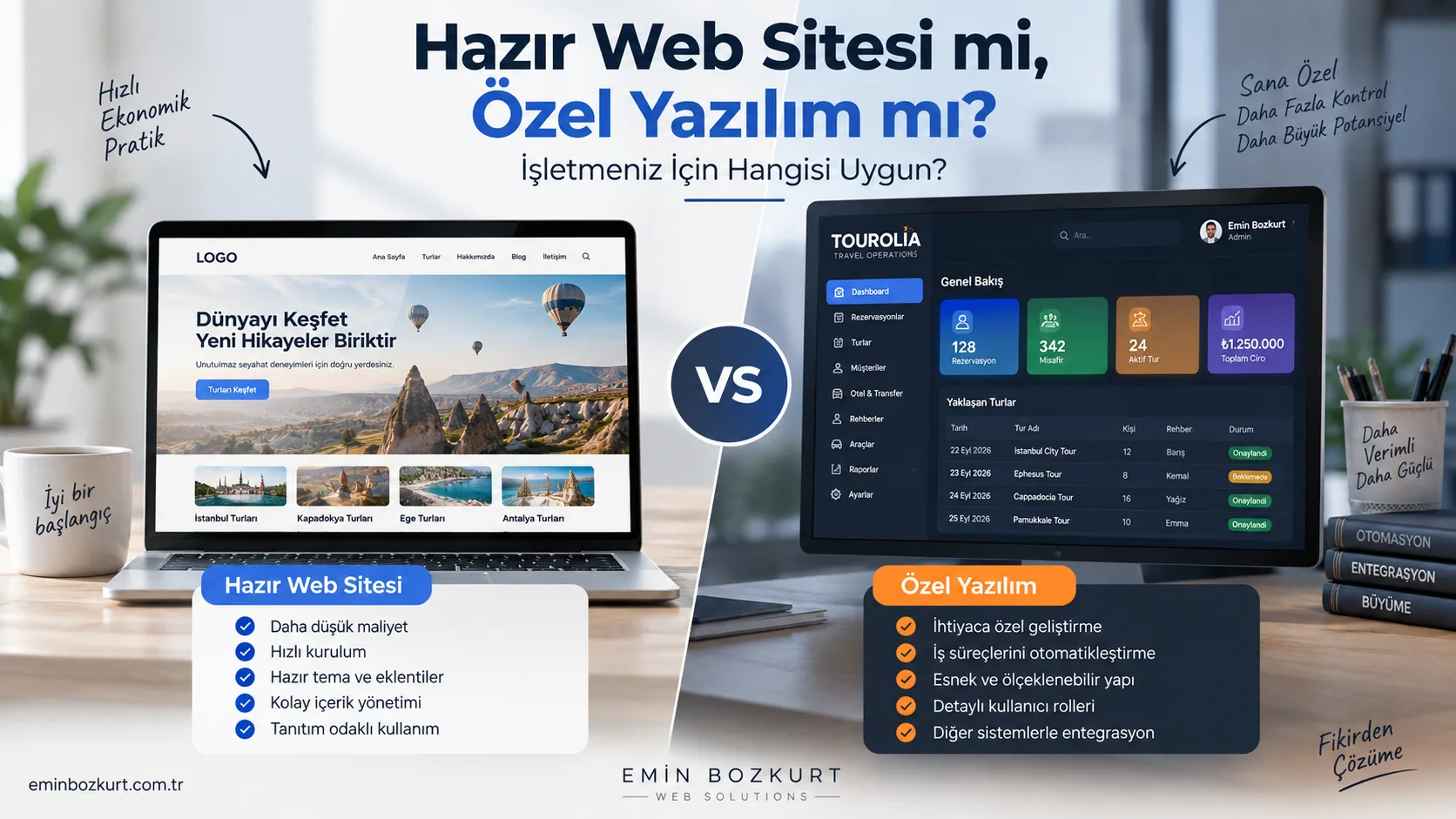 Hazır Web Sitesi mi, Özel Yazılım mı? İşletmeniz İçin Hangisi Uygun?